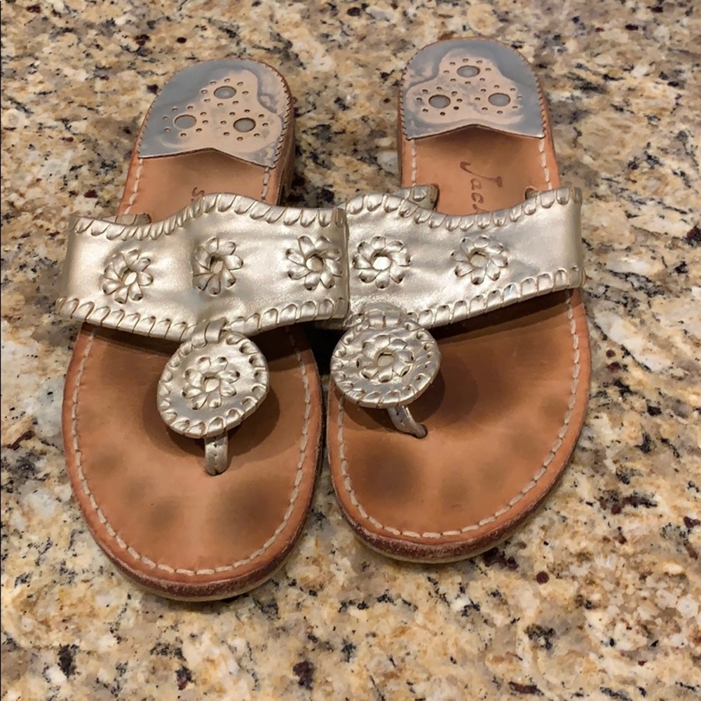 Jack Rogers gold Sandals